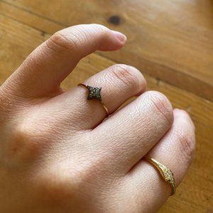 Catbird Rose Gold + Diamond Star Ring